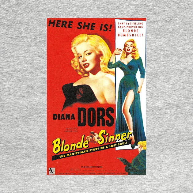 Classic 50's Exploitation Movie Poster - Blonde Sinner by Starbase79